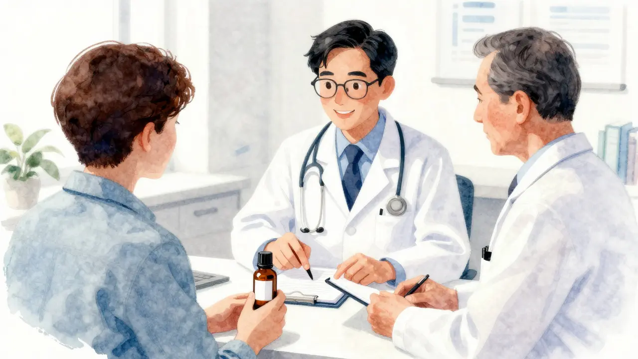 Rozhovor s lékařem o dávce CBD v klinickém prostředí.