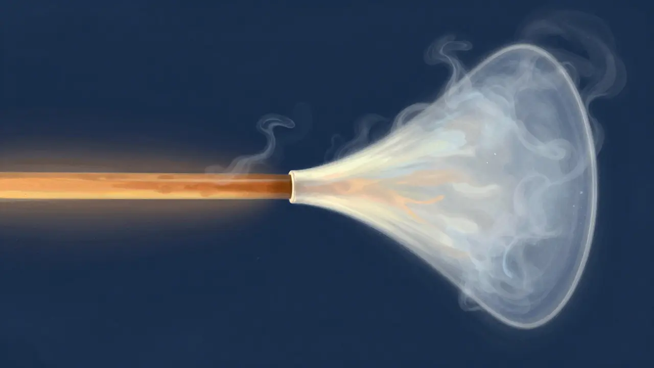 Abstraktní znázornění odporu tahu a kontroly vzduchu při vaping