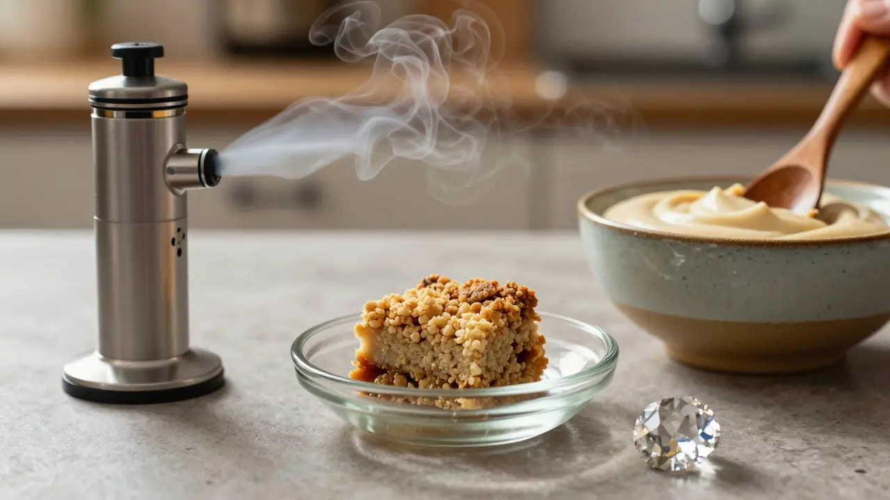CBD produkty u vapingu a vaření v teplém interiéru