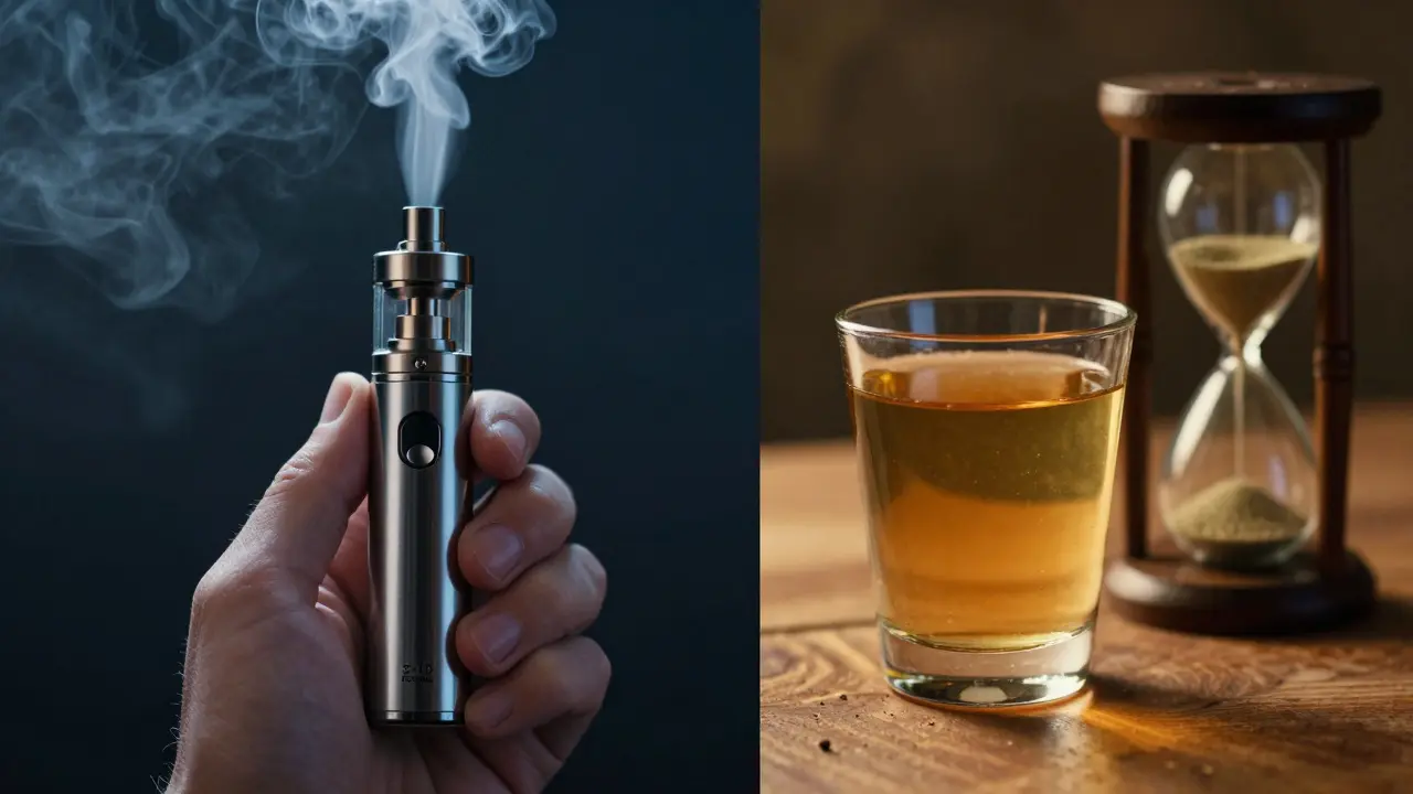Vaping s rychlým účinkem versus pomalý konopný nápoj