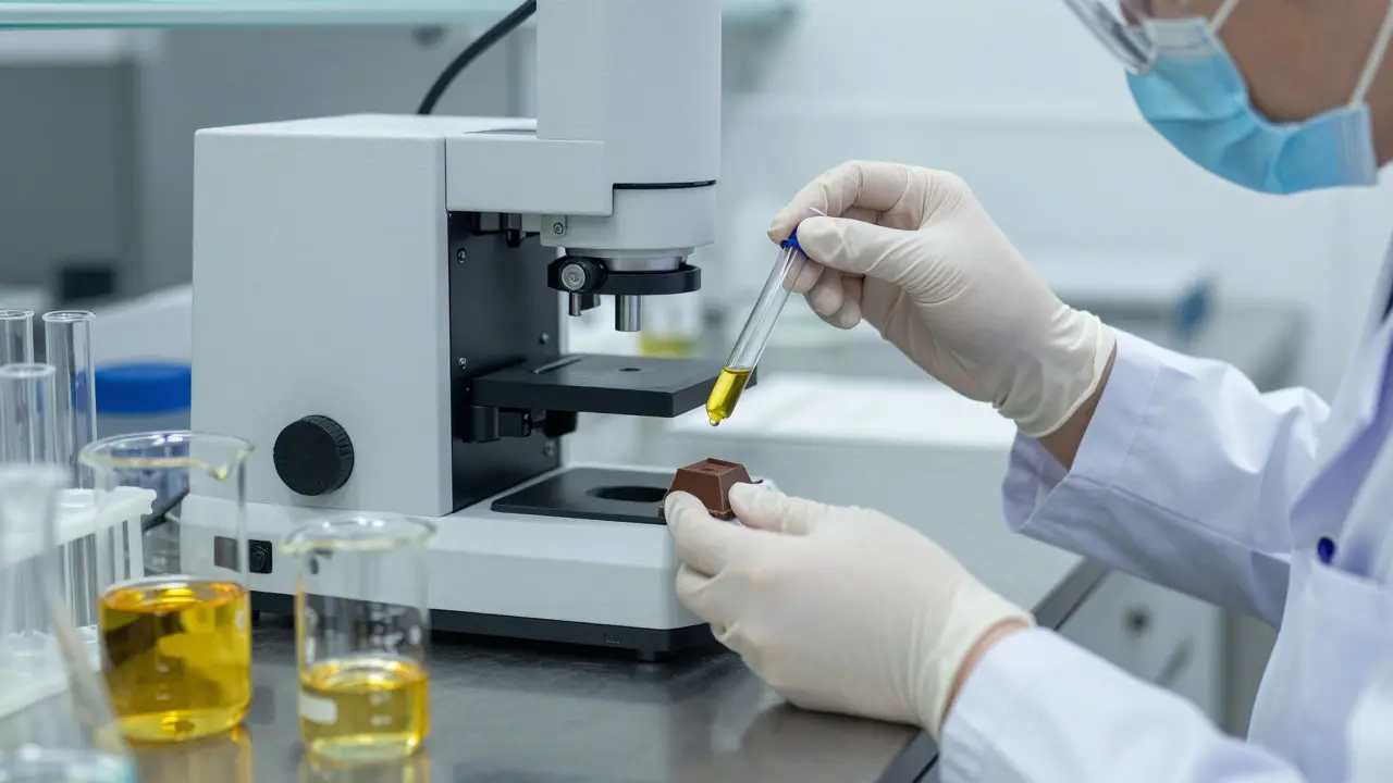 Laboratorní testování kvality konopných extraktů v čokoládě