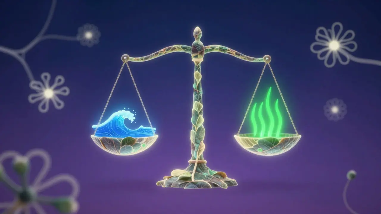 Abstract art showing balance and homeostasis in the body