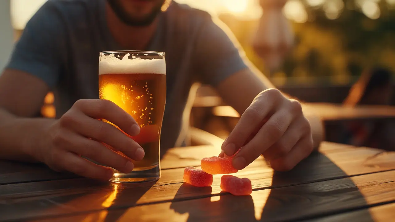 Alkohol a HHC edibles: Můžete je kombinovat? Průvodce interakcemi