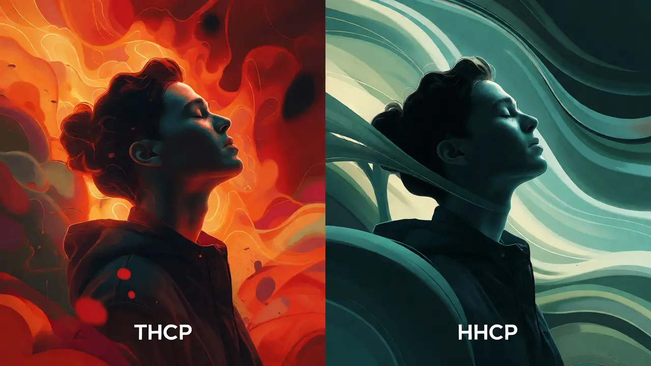 Konceptuální rozdělení obrazu znázorňující intenzitu THCP a relaxaci HHCP.